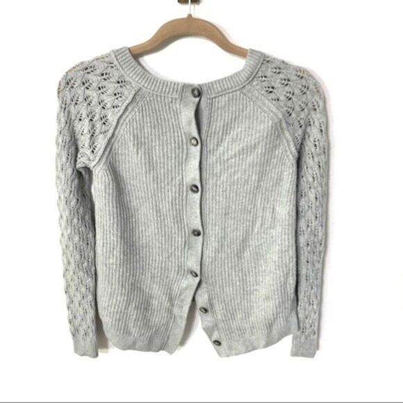 LOFT sweater womens grey cable knit sweater xsmall - Picture 2 of 6